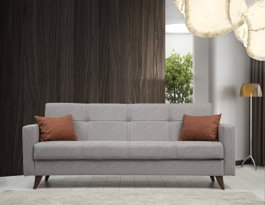 Atelier Del Sofa Polya Sofá Cama de 3 Plazas Gris Claro